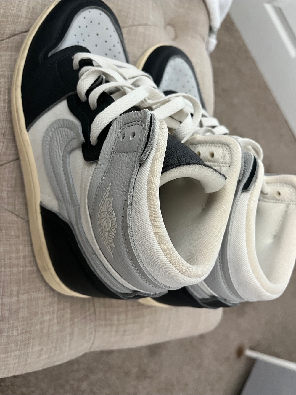 Nike Air Jordan 1 Low Black, Gray & White